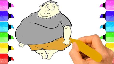 drawing fat|how to draw fat person.